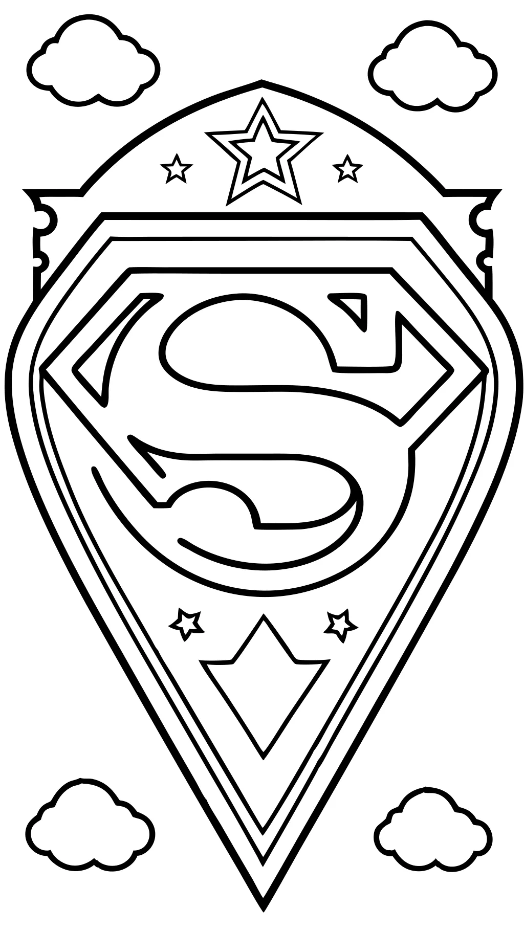 Página para colorear del símbolo de Superman